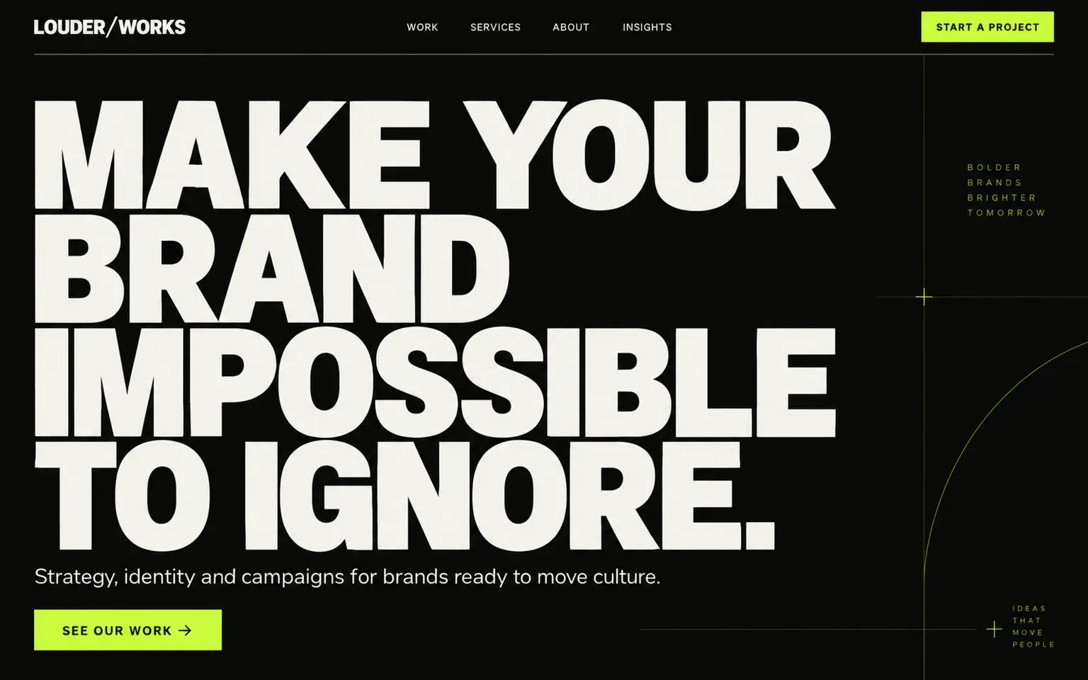 Example website for a marketing agency