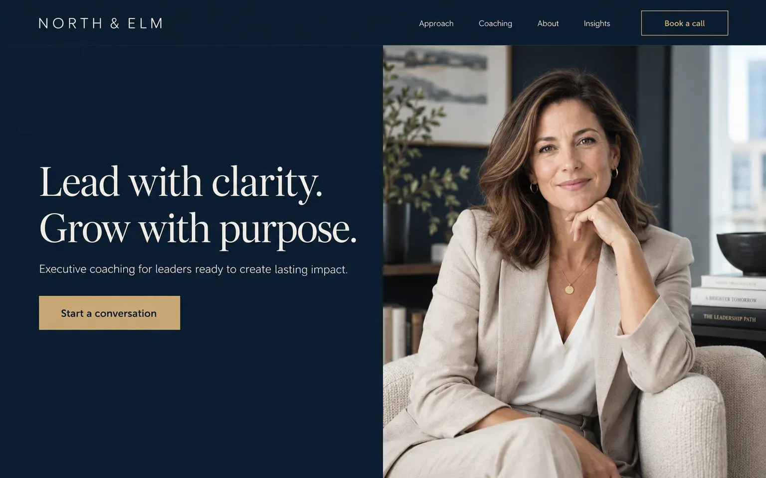 Example website for a executive coaching practice