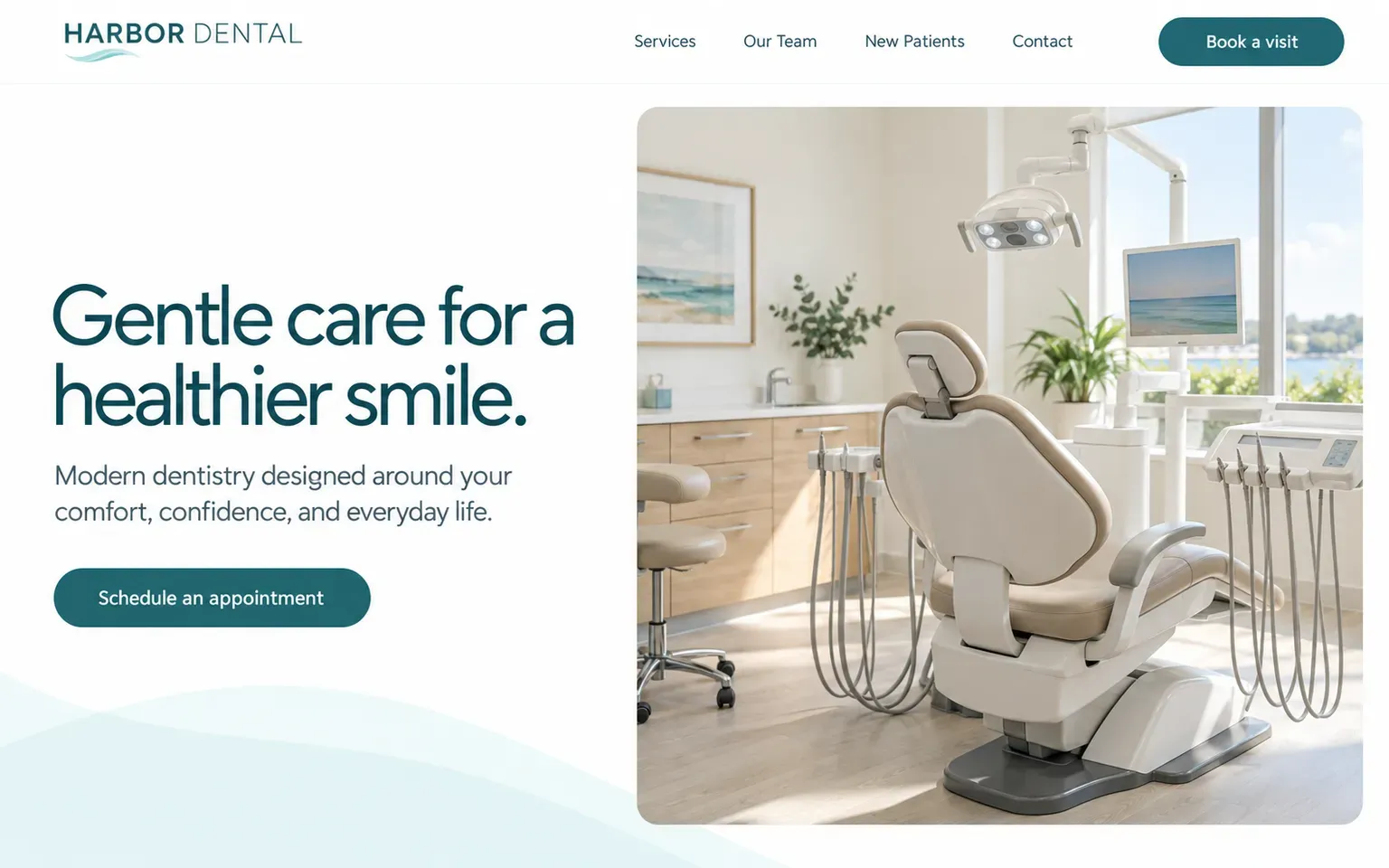 Example website for a dental clinic