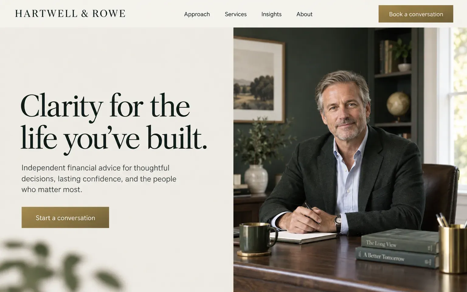 Example website for a independent financial adviser