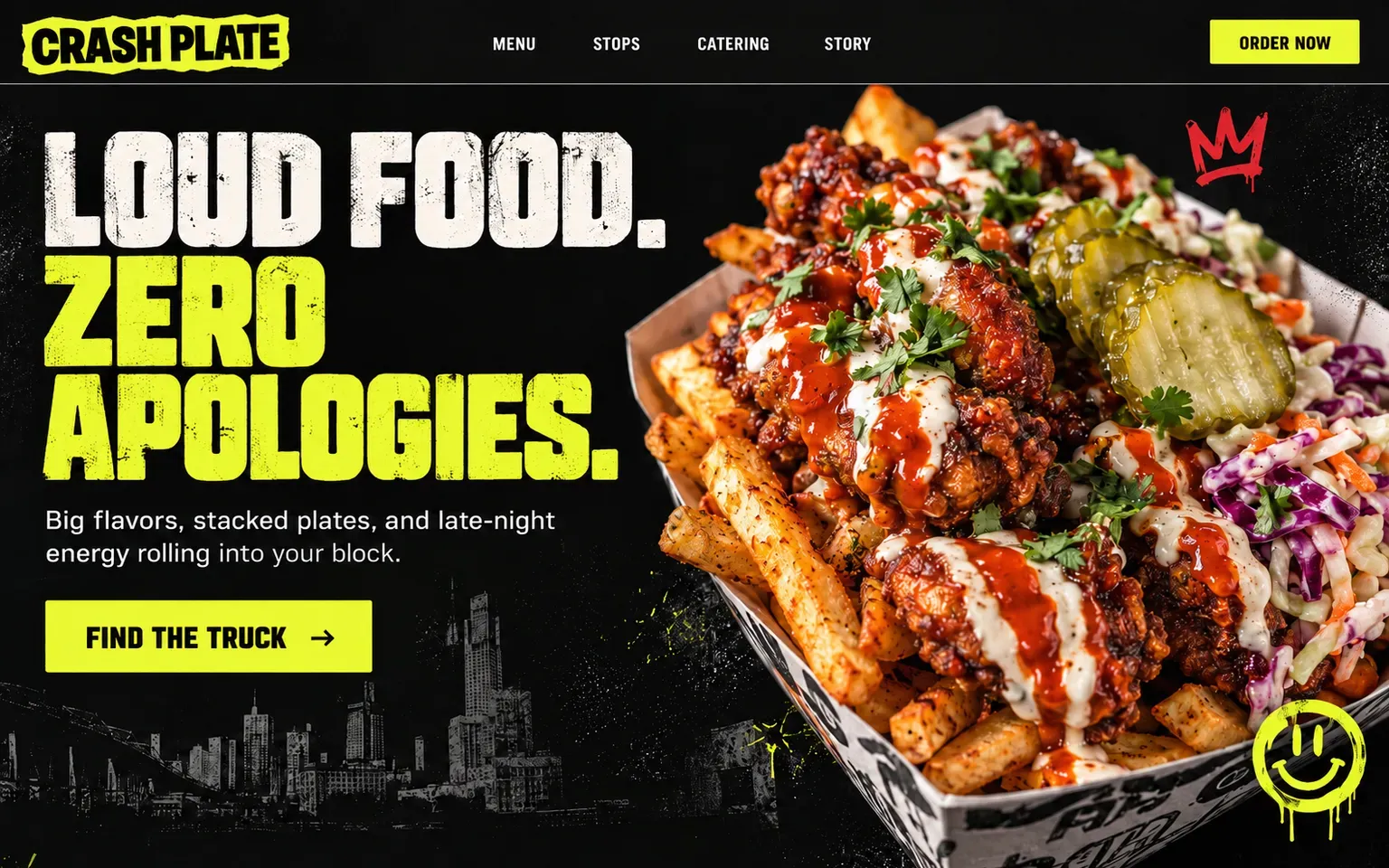Example website for a street food truck