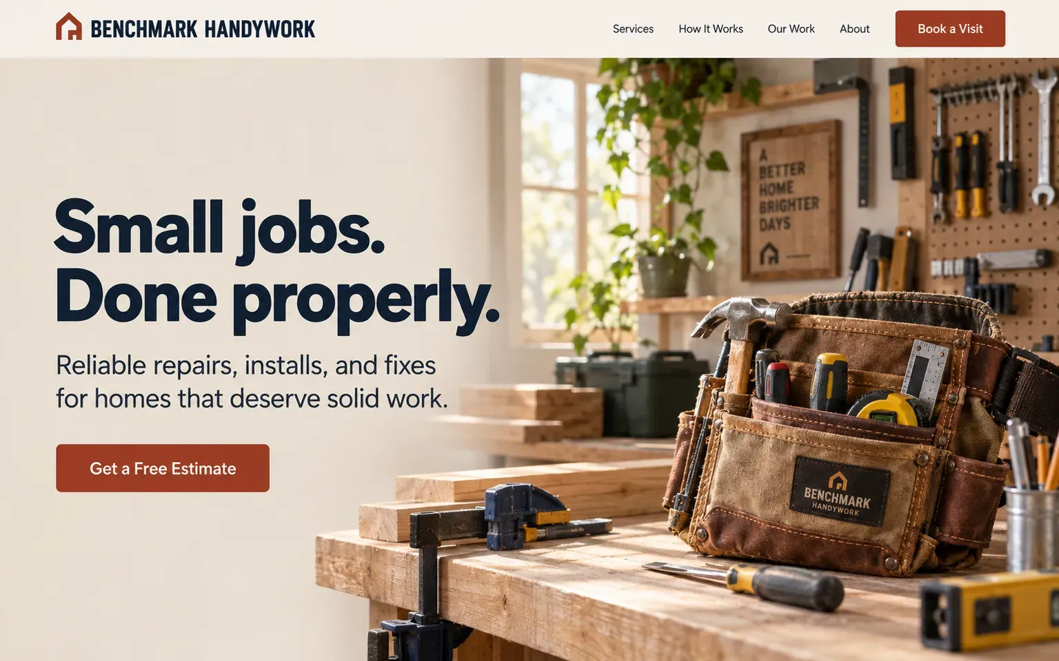 Example website for a handyman service