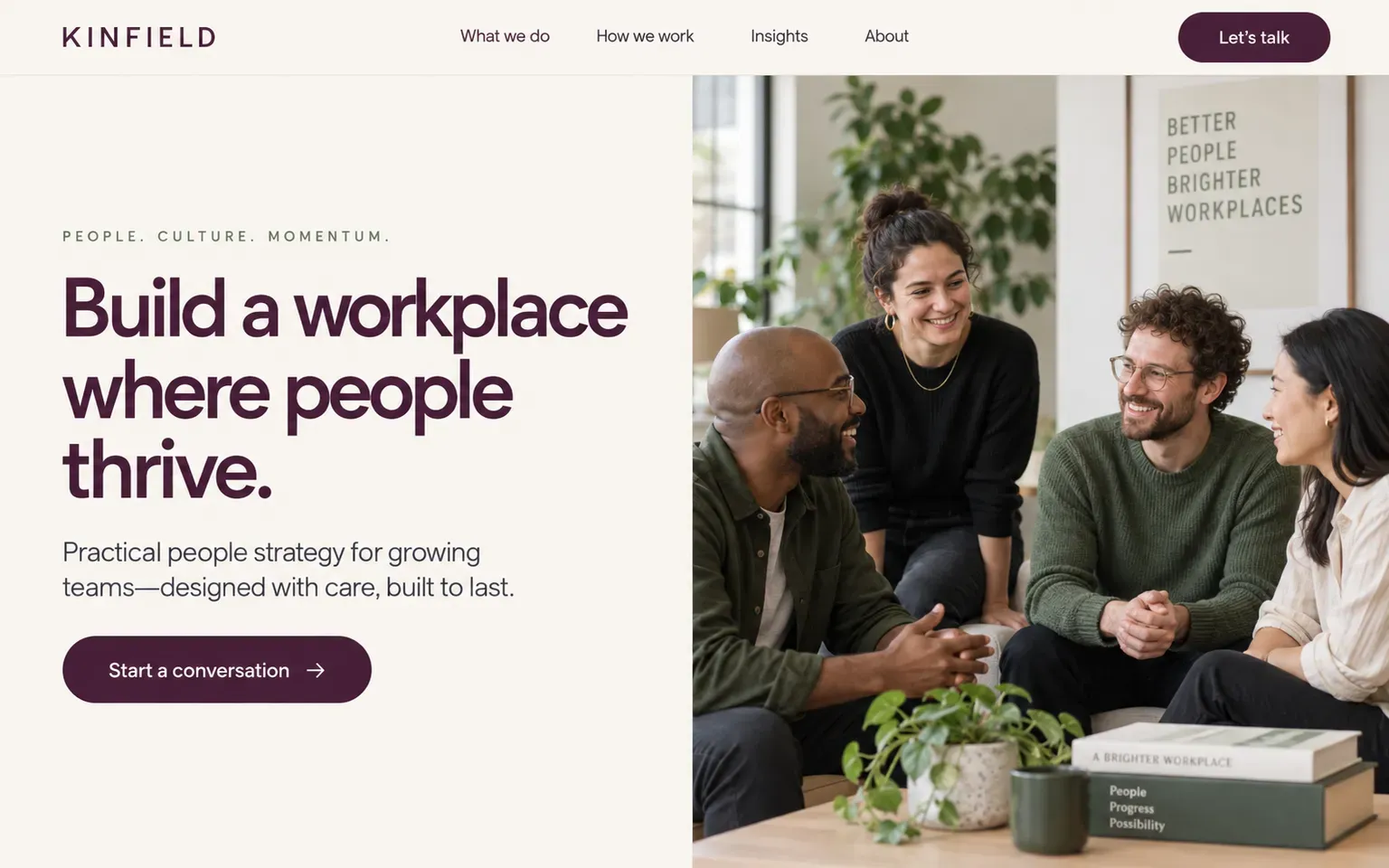 Example website for a hr and people consultancy
