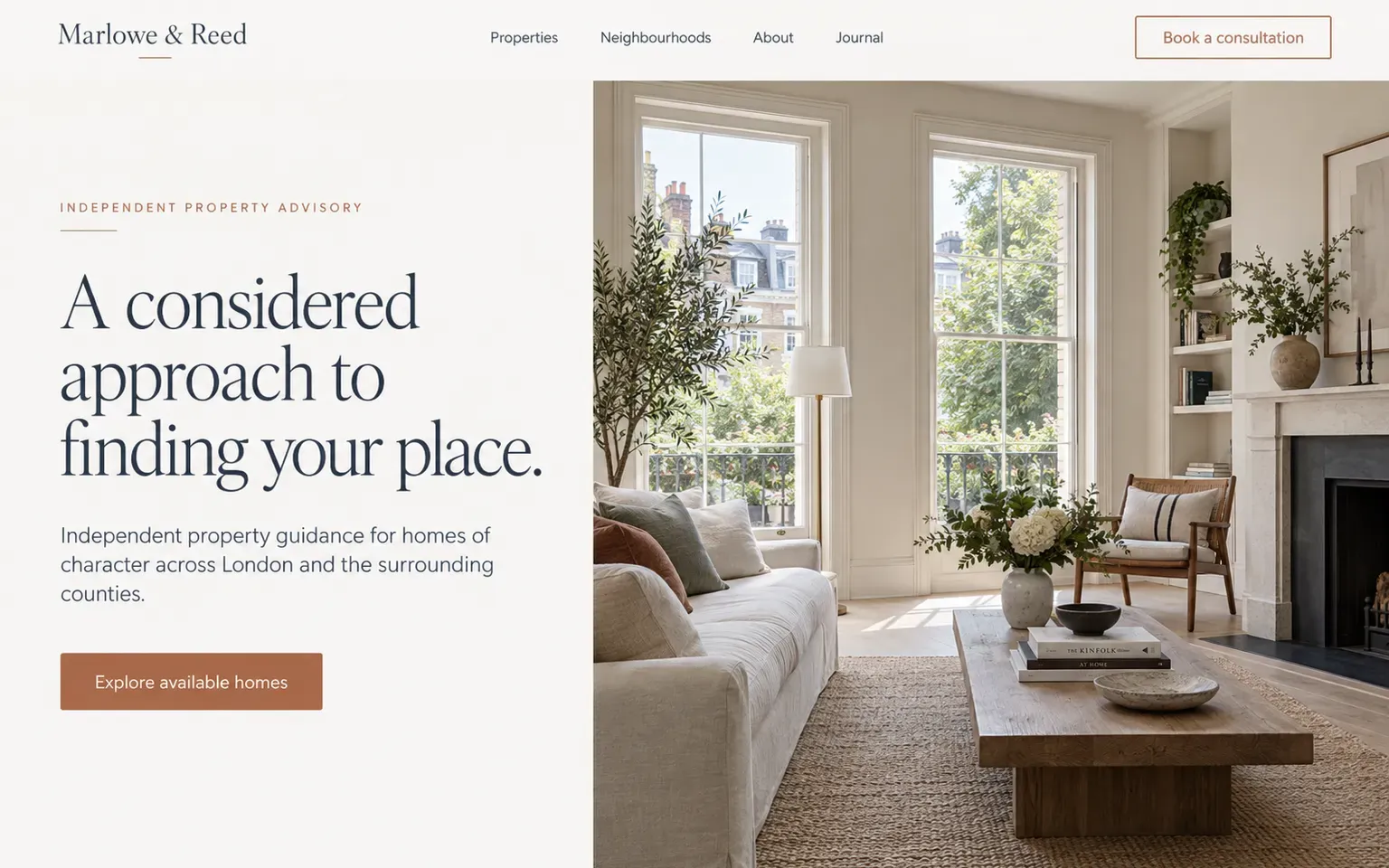Example website for a independent property agent's personal site
