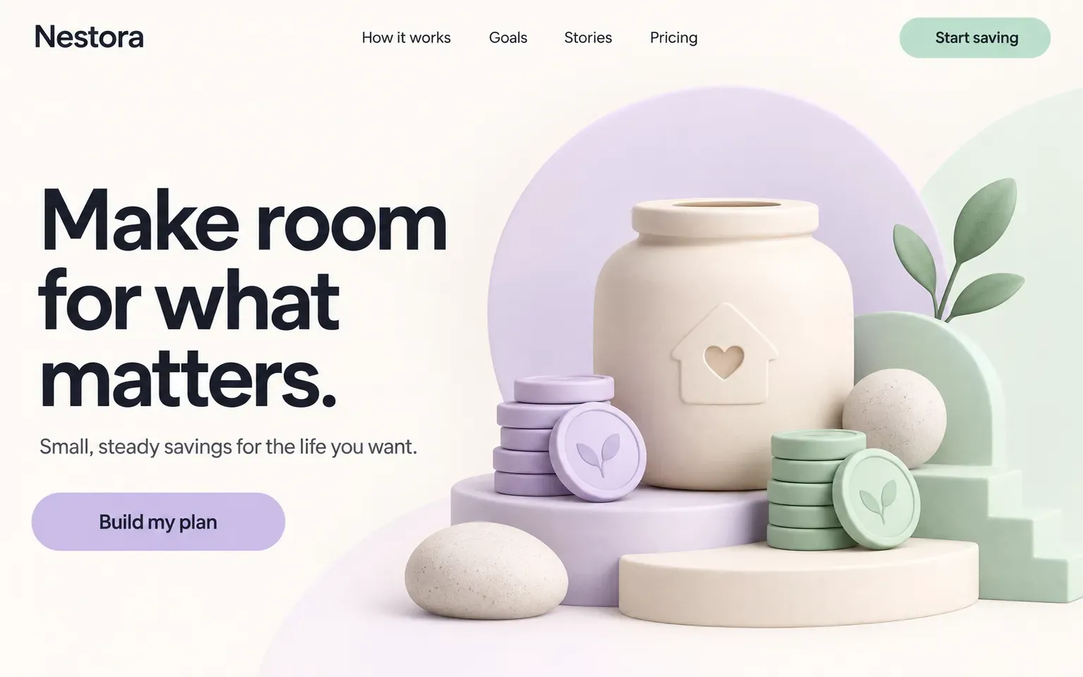 Example website whose artwork is soft 3d rendering