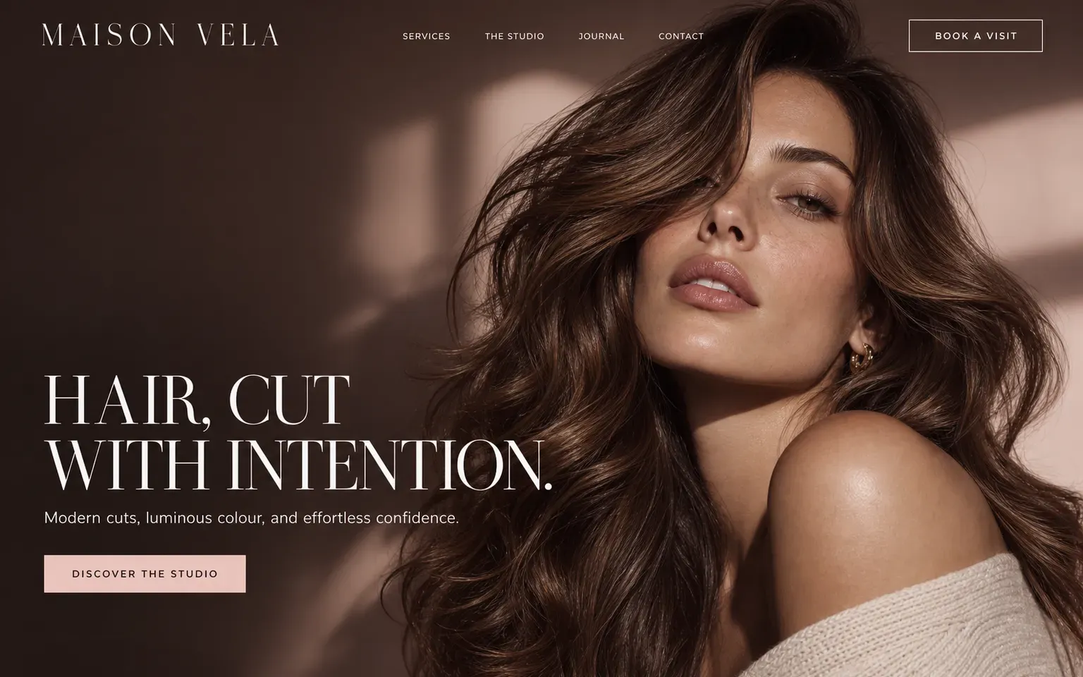 Example website for a hair salon